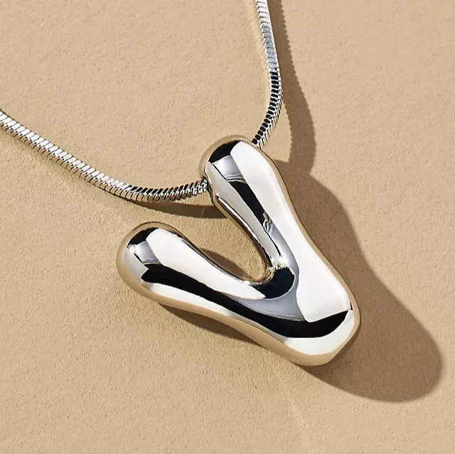 V initial necklace