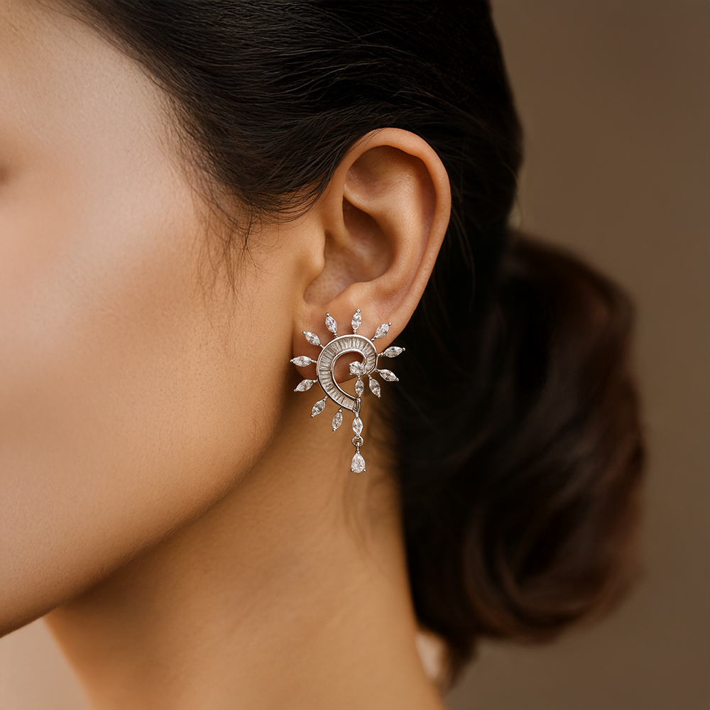 Zircon Statement Earrings for Women
