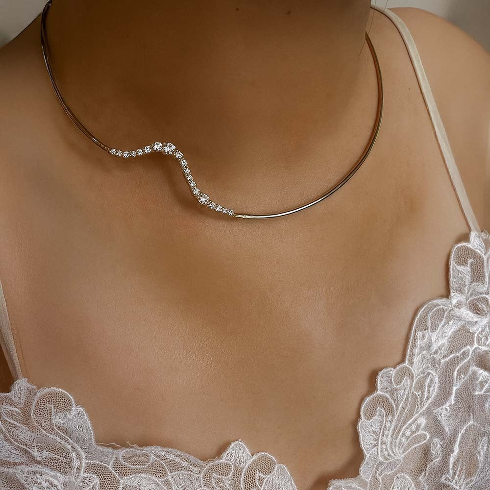 Mireille Wave Collar Necklace