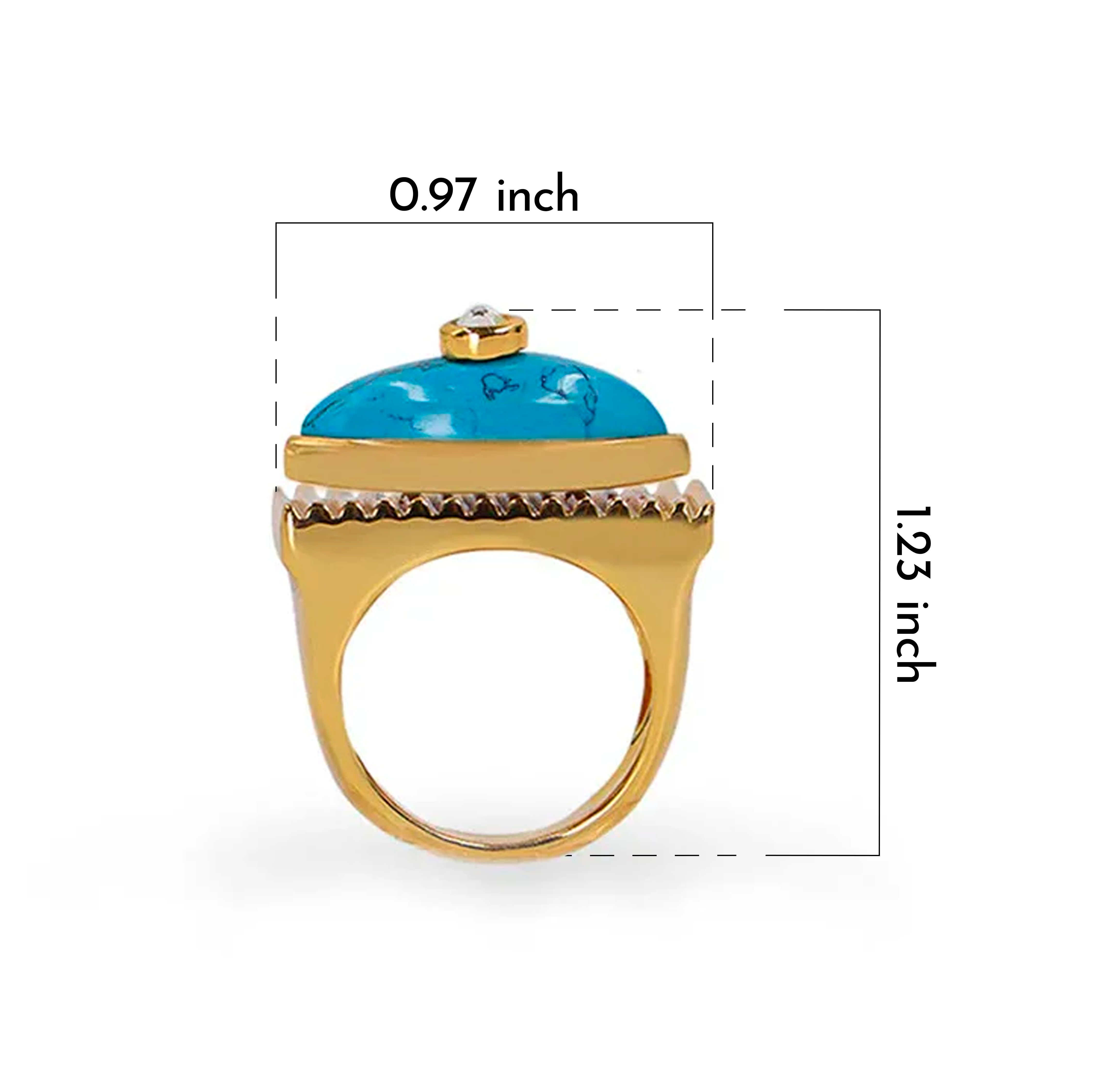 Amun Turquoise Handmade Ring For Women - Amalfa