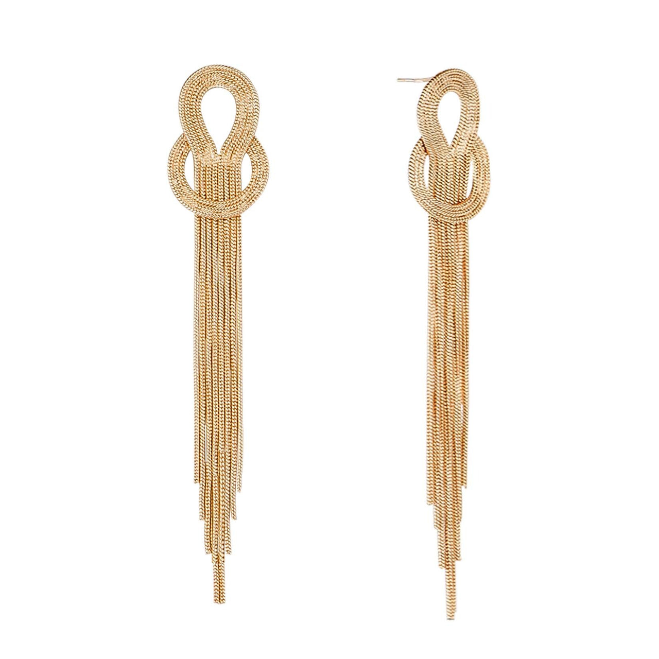 Eve Gold Tassel Drop Earrings
