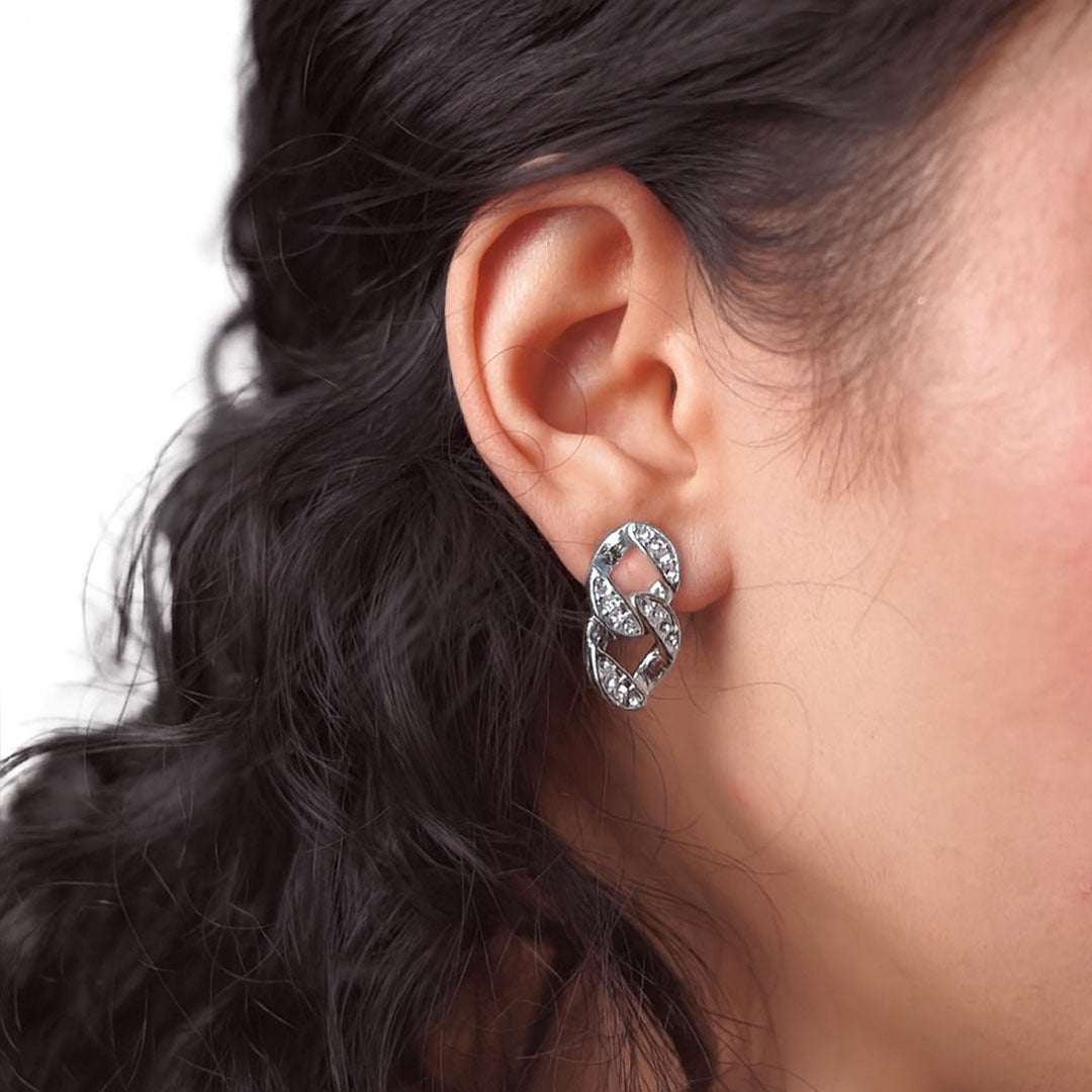 Oana Cuban Link Gold Earrings - Amalfa