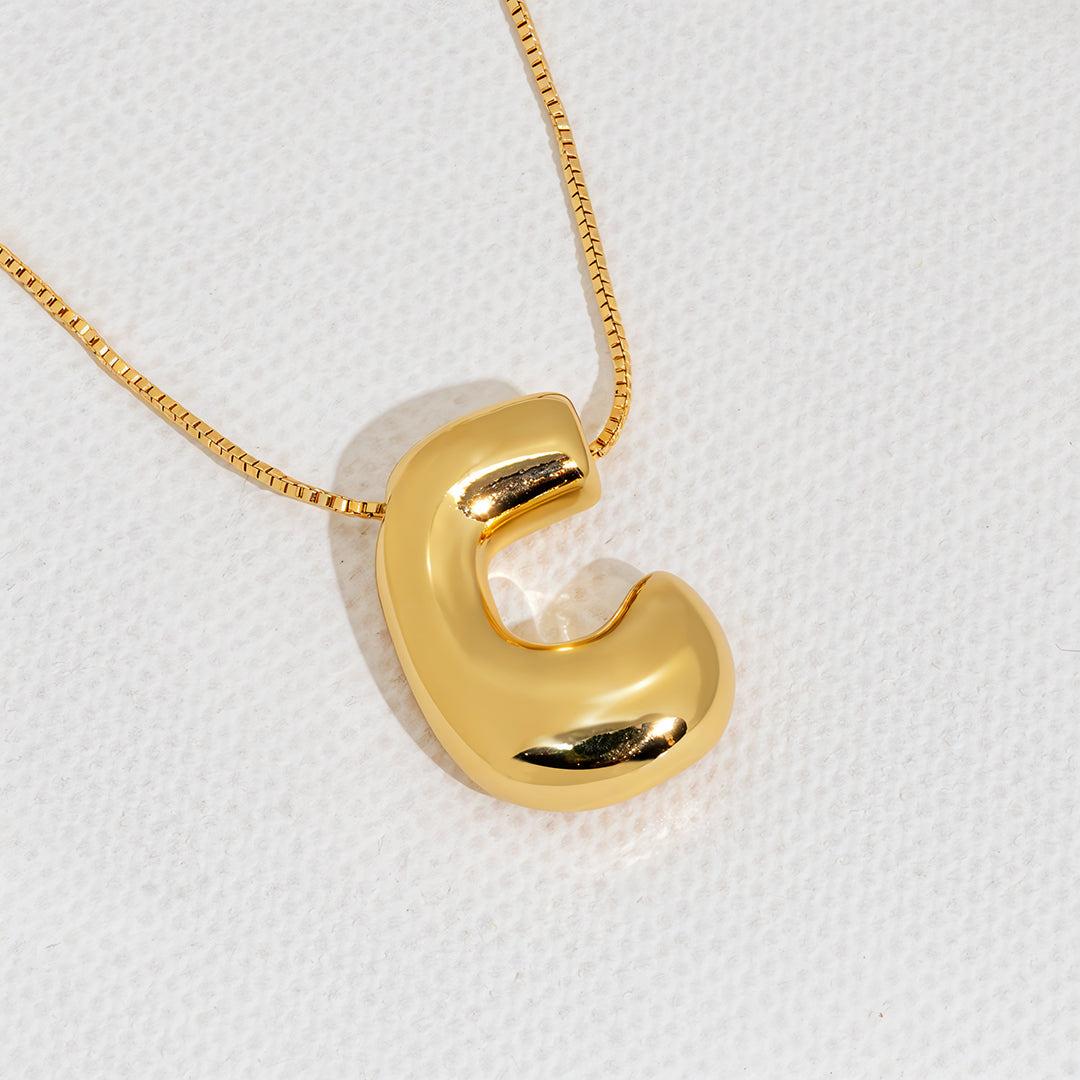Hana Bubble Initial necklace