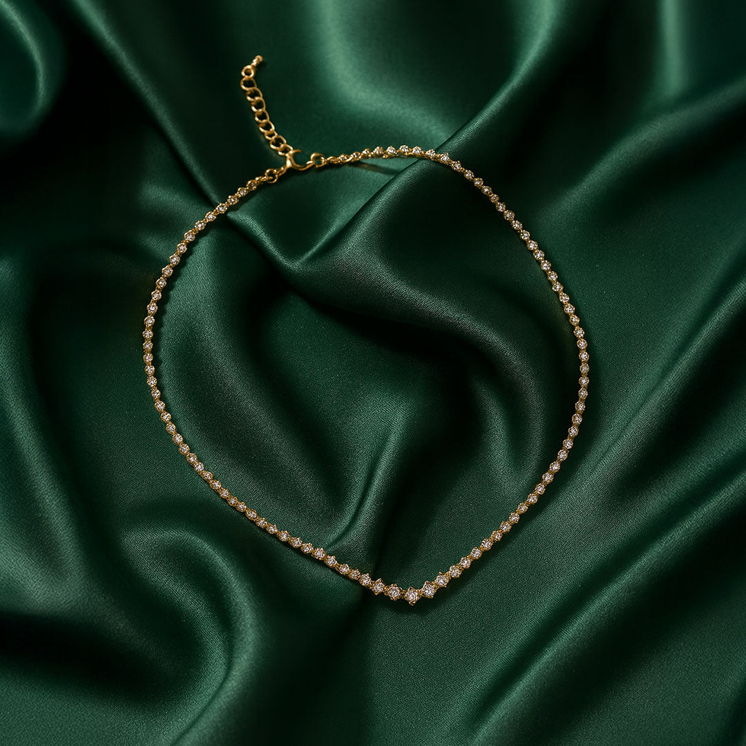 Rhea Classic CZ Choker Necklace For Women - Amalfa