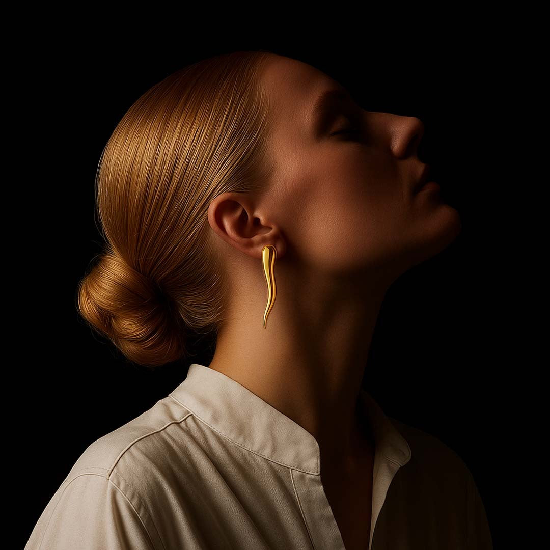 Chilli Gold Drop Earrings For Women