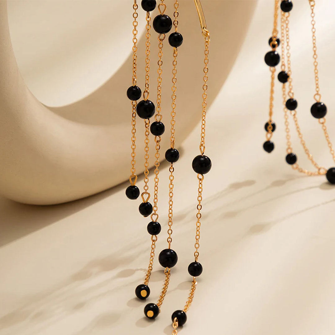 Elma Gold Tassel Choker Necklace for Women - Amalfa