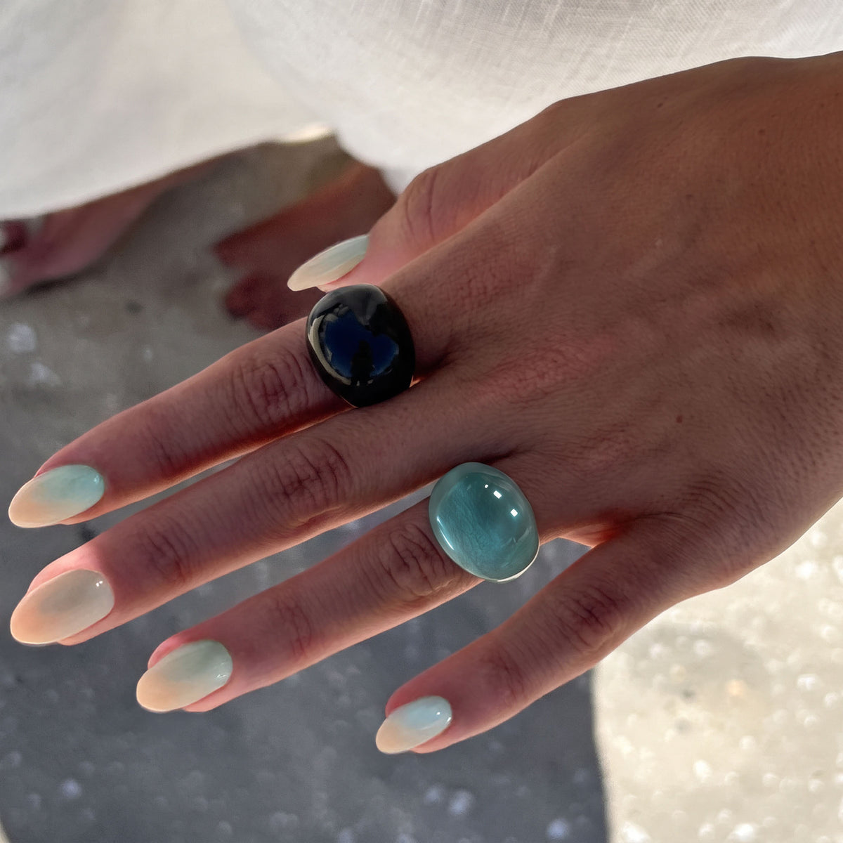 Clara Noir Orb Ring