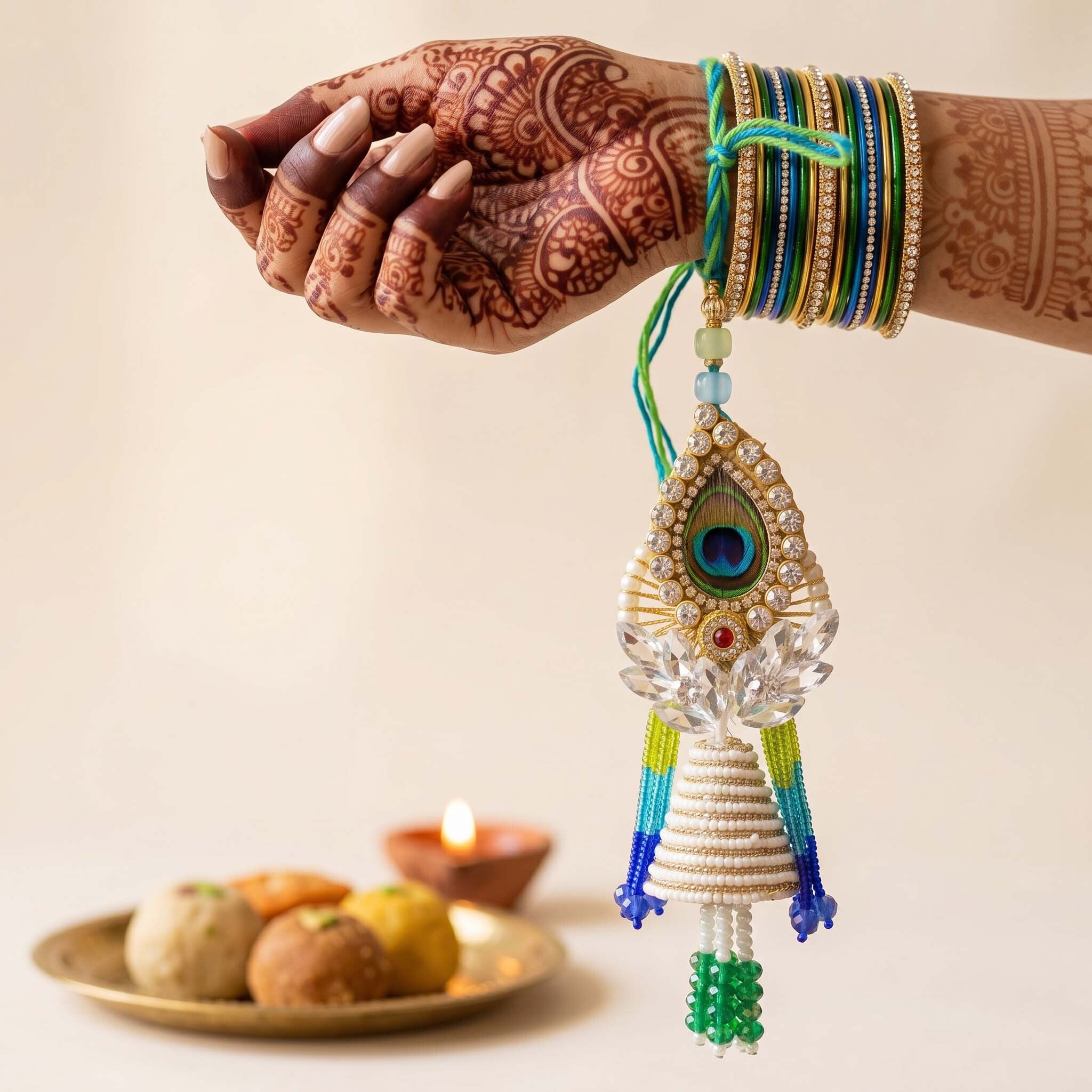 Mayurika Rakhi Set