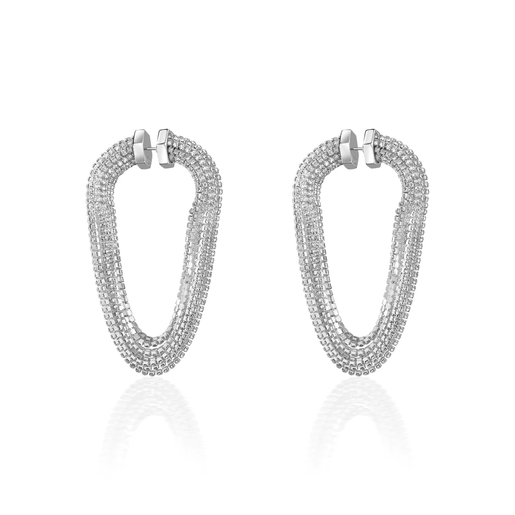 Radiance Infinity Silver Dangle Earrings