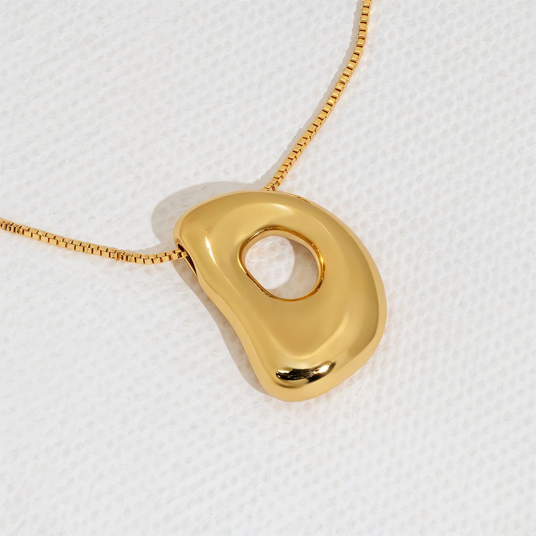 Hana Bubble Initial necklace