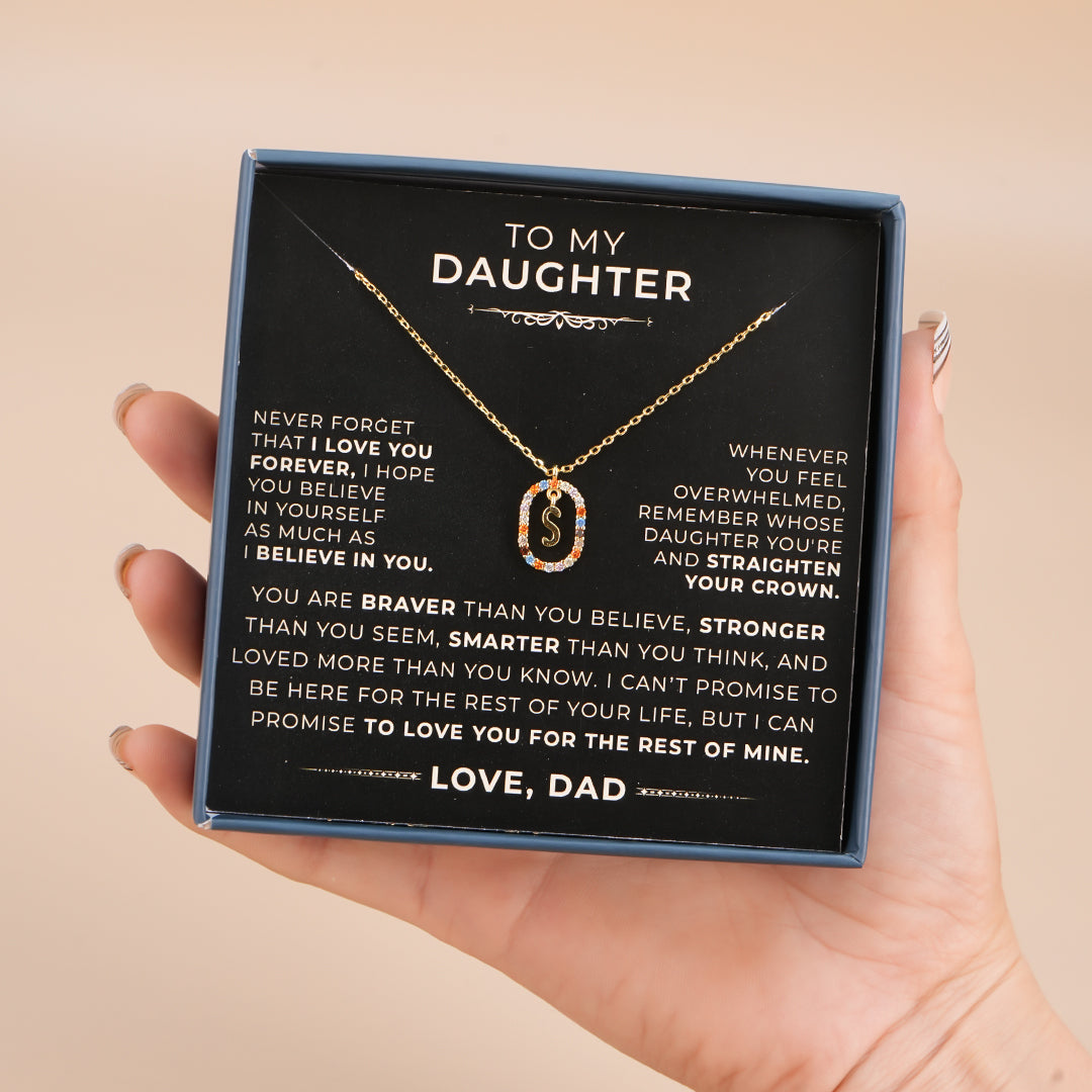 Celeste Letter Necklace To Daughter