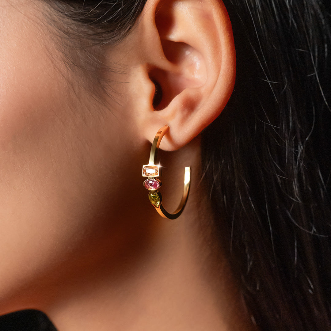 diamond hoop earrings