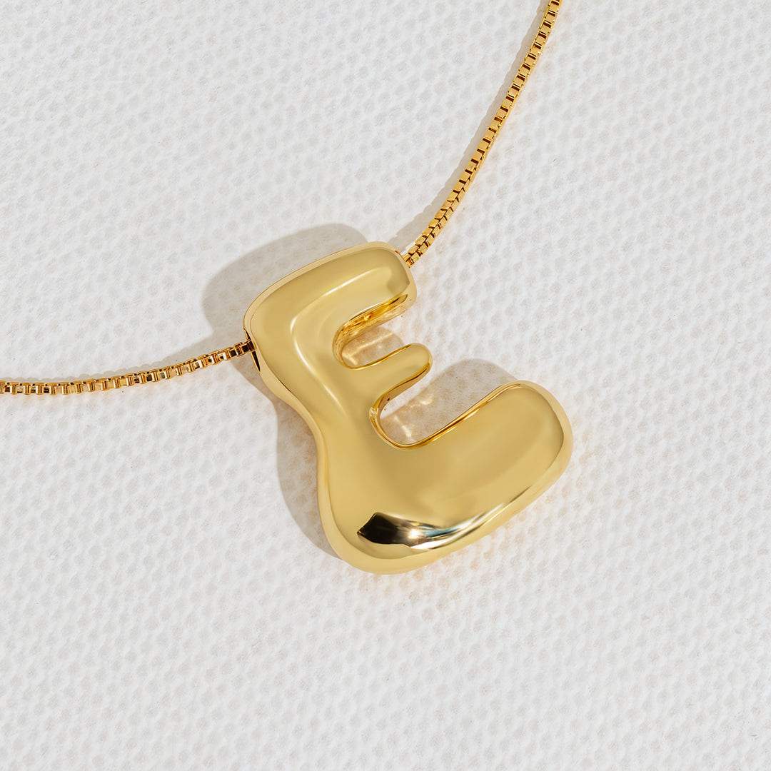 Hana Bubble Initial necklace