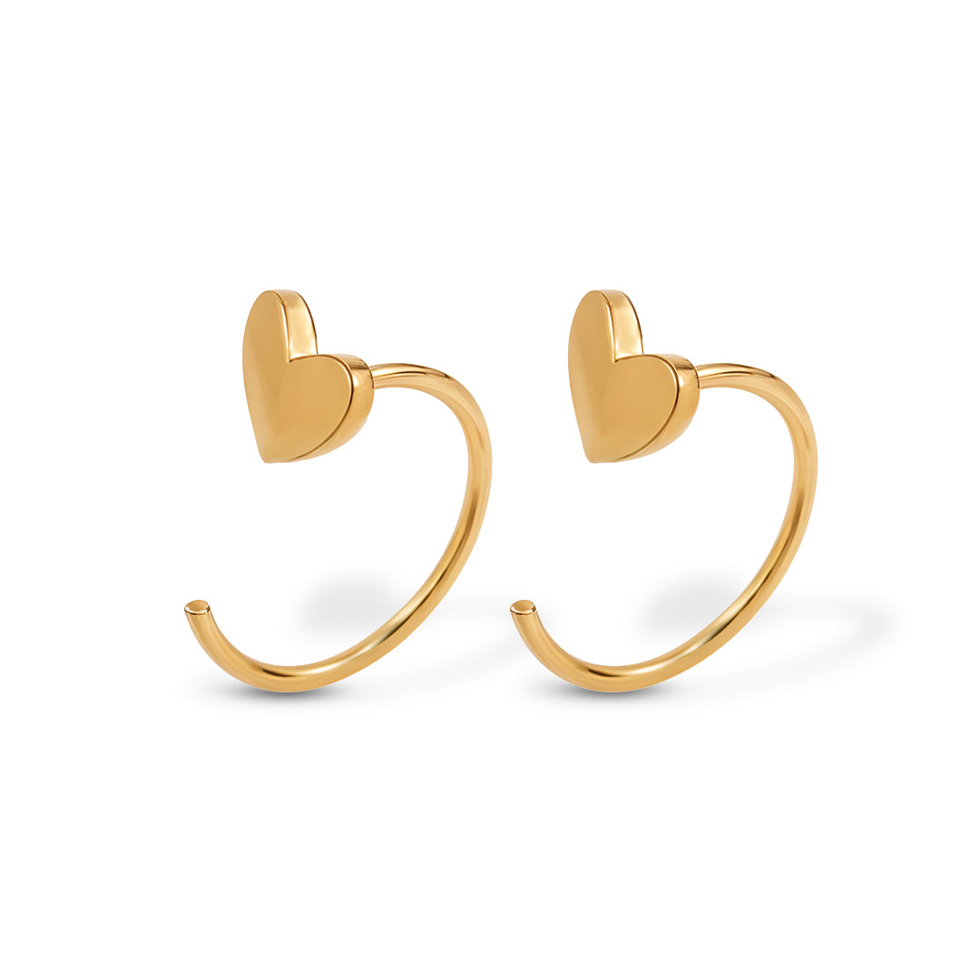 Milly Heart Ear Cuffs - Amalfa