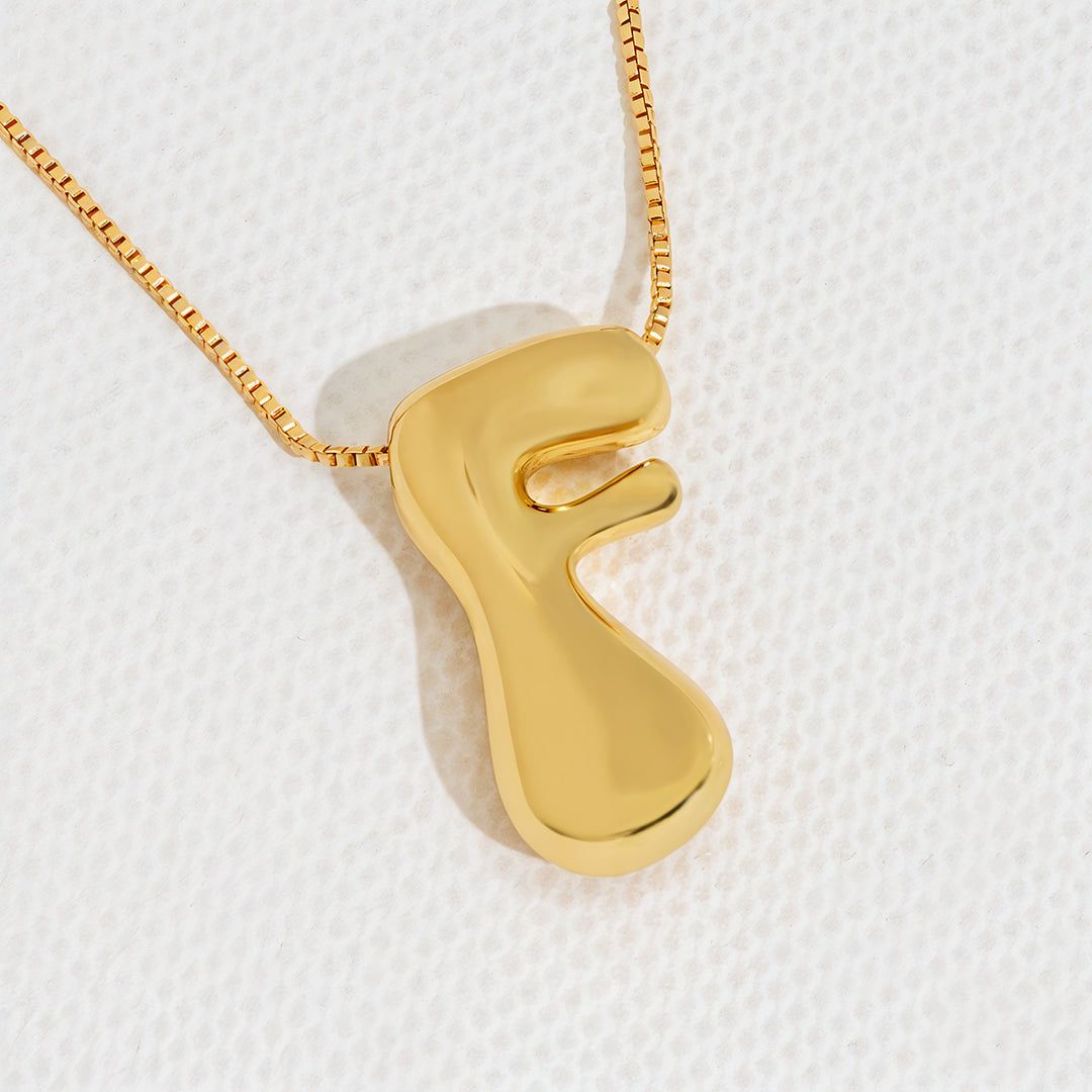 Hana Bubble Initial necklace