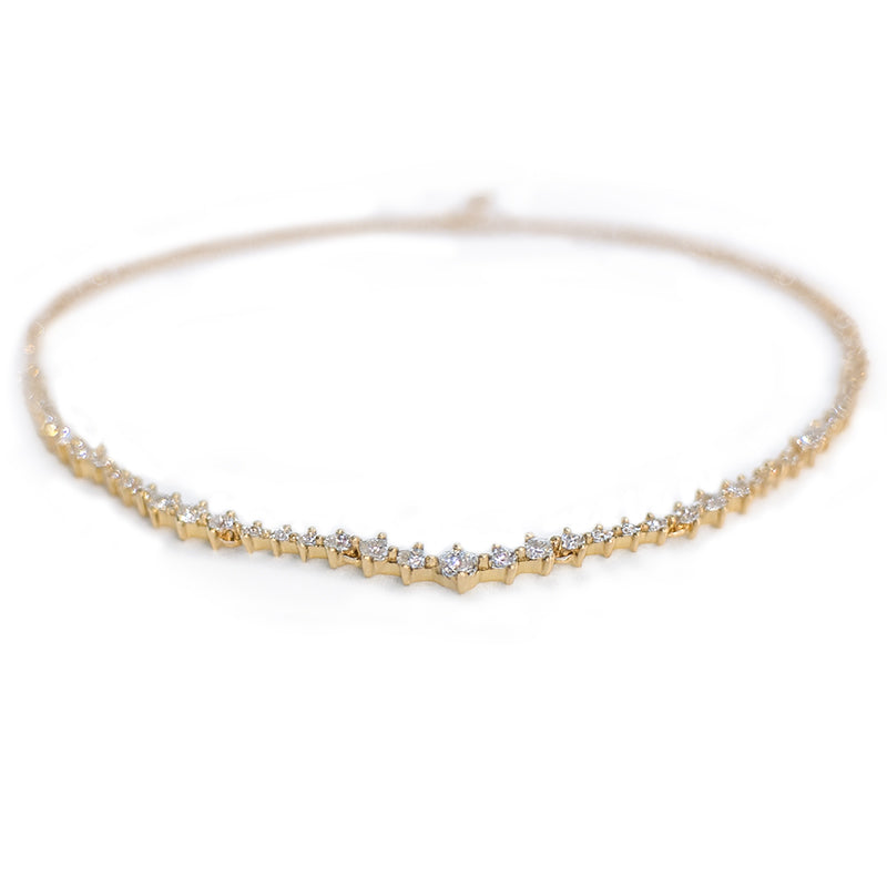 Rhea Classic CZ Choker Necklace For Women