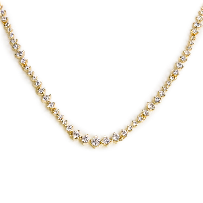 Rhea Classic CZ Choker Necklace For Women