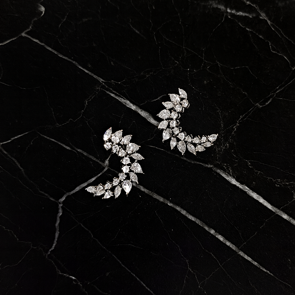 Pair of diamond girls earrings
