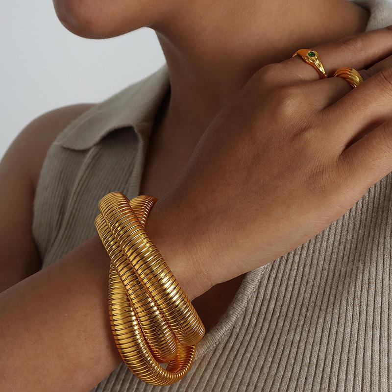 Helix Coil Cuff Bracelet