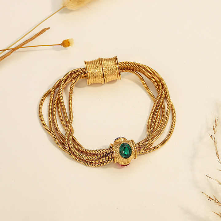 Serena Gold Multi-Layer Bracelet for Women - Amalfa