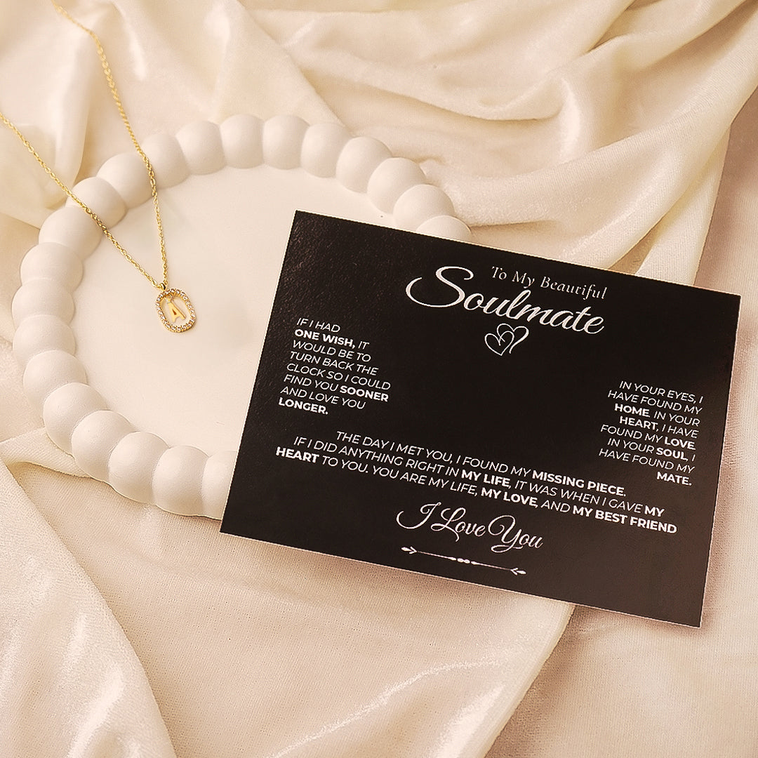 Lena Initial Necklace For Soulmate - Amalfa