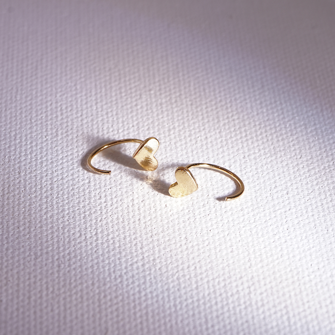 Milly Heart Ear Cuffs - Amalfa