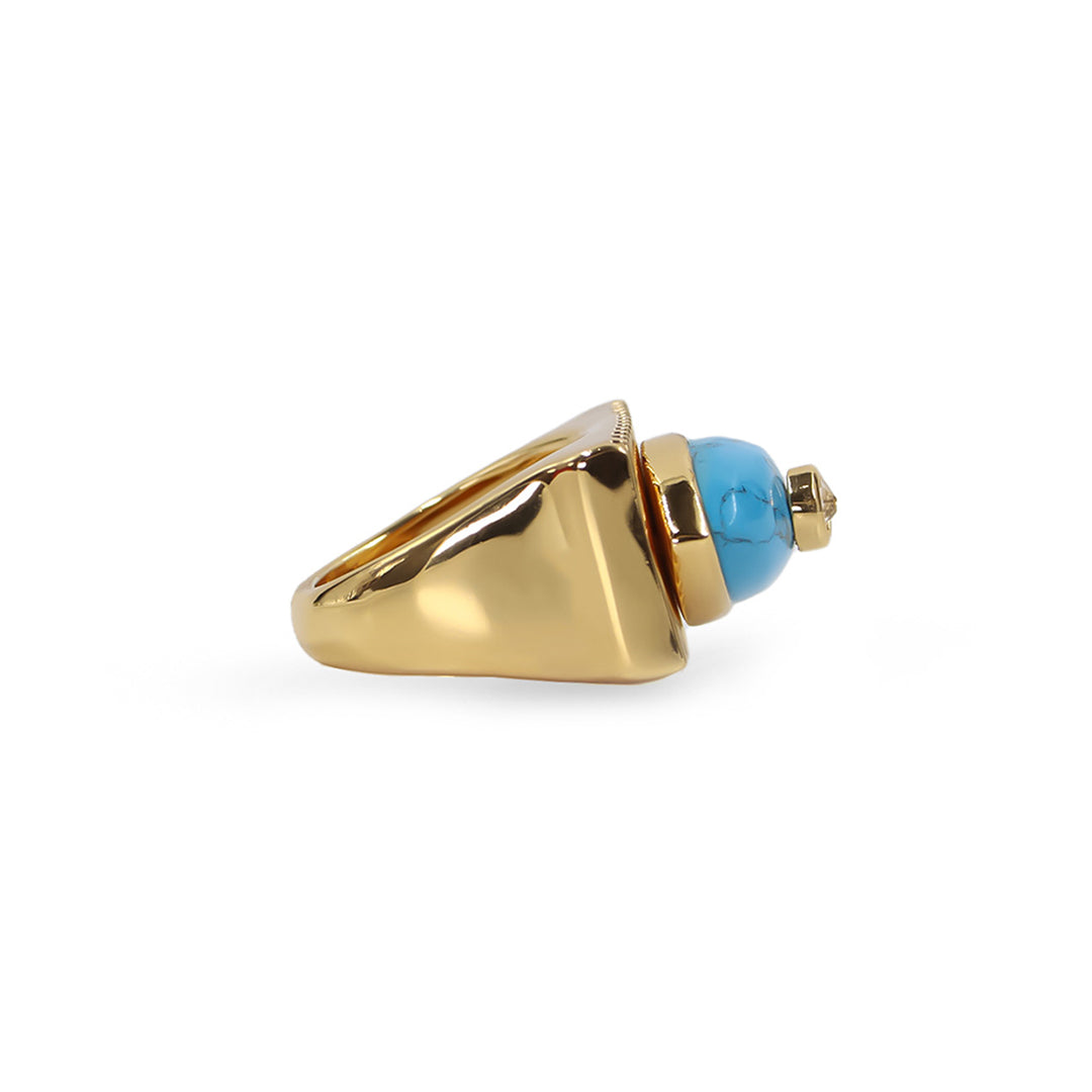 Amun Turquoise Handmade Ring For Women - Amalfa