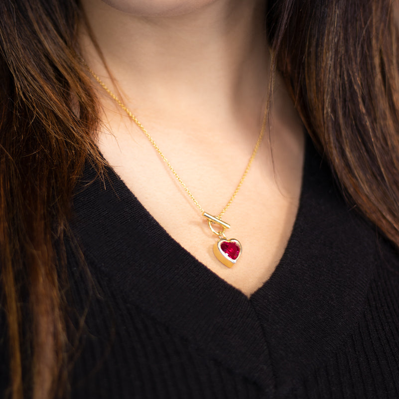 Lev Heart-Shaped Valentine Necklace - Amalfa