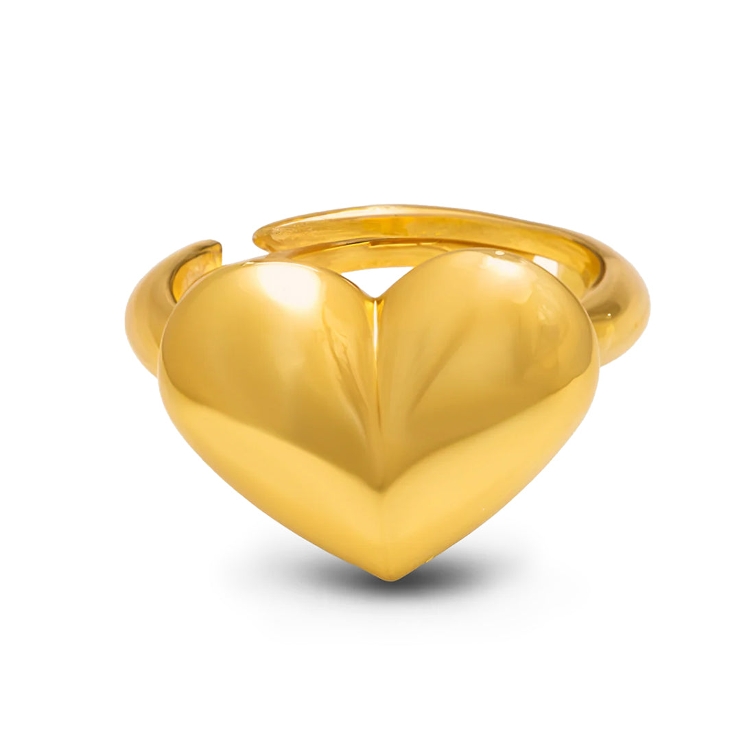 heart shape gold ring