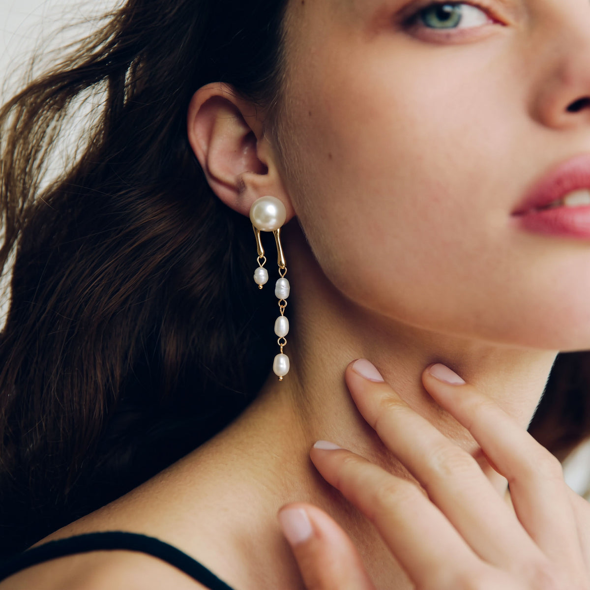 Hoor Pearl Cascade Drop Earrings