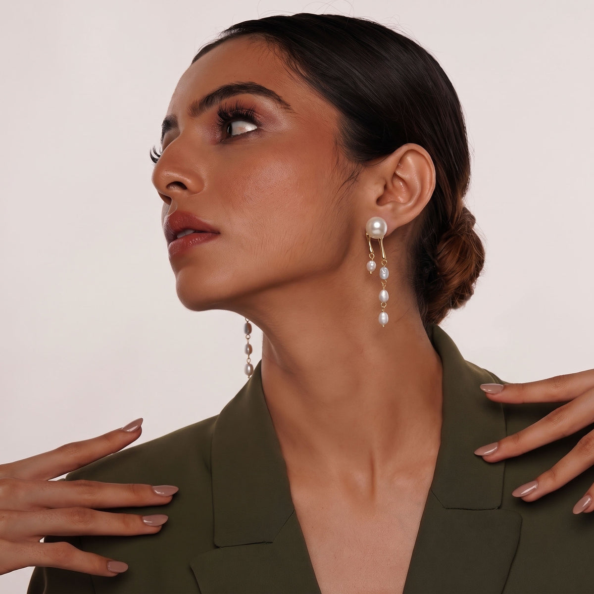 Hoor Pearl Cascade Drop Earrings