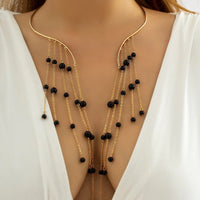 Thumbnail for Elma Tassel Gold Choker Necklace
