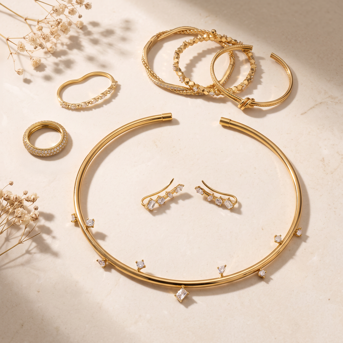 Celine 4-Piece Gold-Plated Statement Jewellery Set