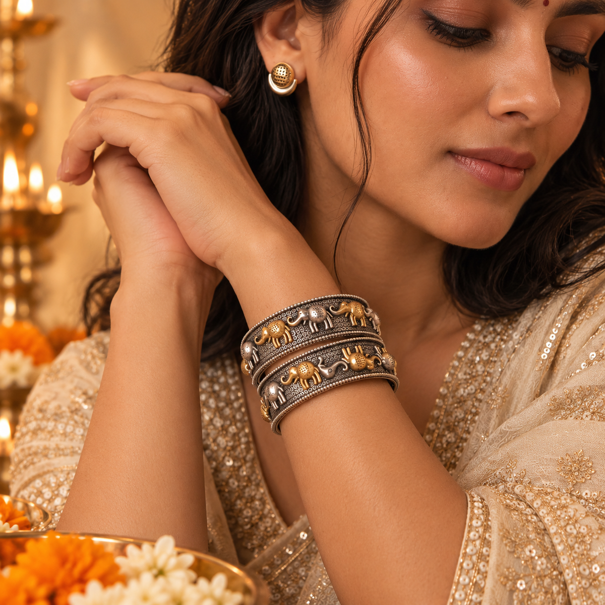 Hastini Dual-Tone Bangles