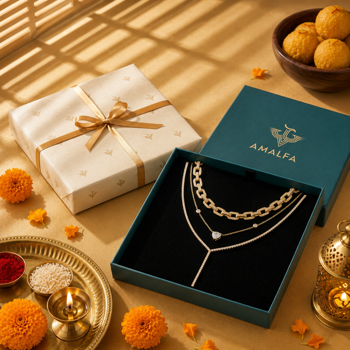 Lina Multi-Layered Necklace Stack for Women