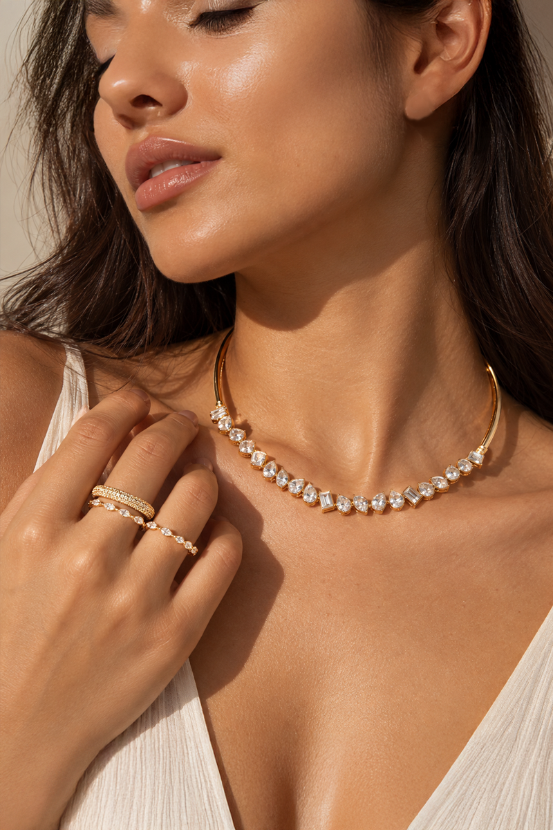 Isabella Crystal Collar Jewellery Set