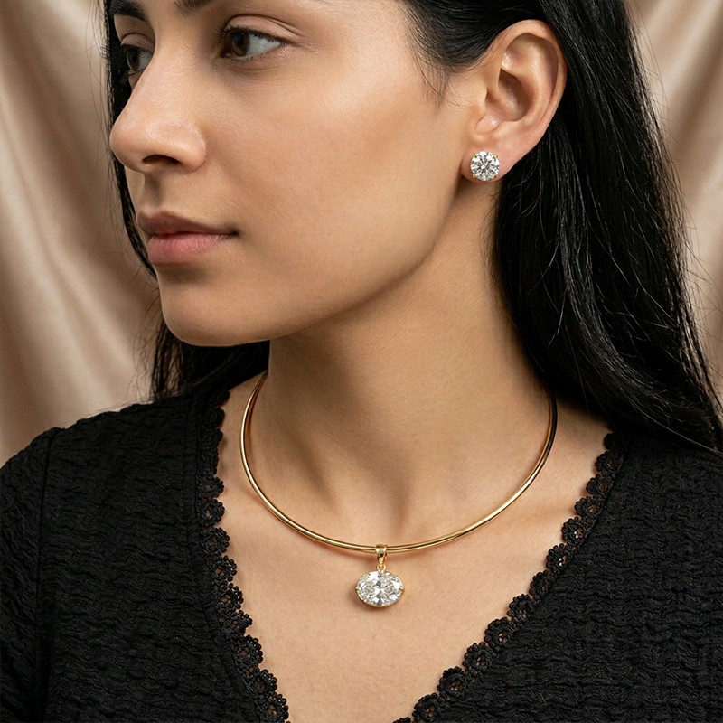 Coin Pendant Torque Necklace For Women