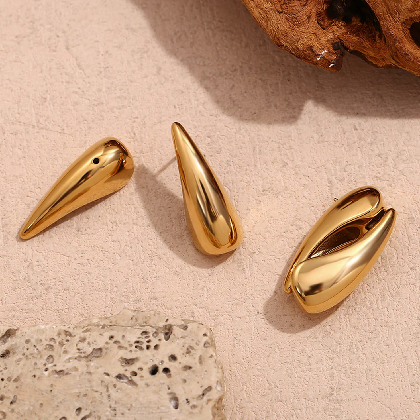 Molten Arc Drop Earrings (Two in One)