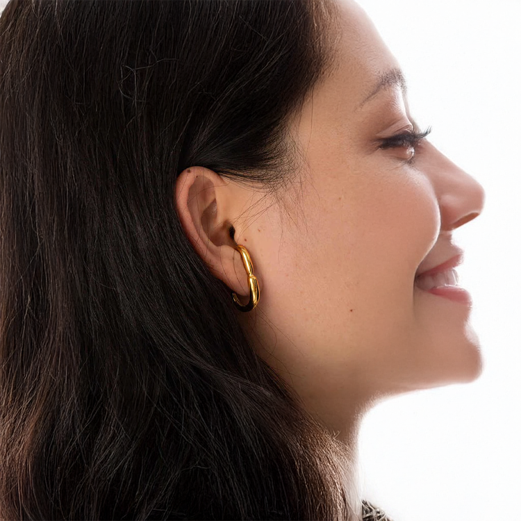 Selina Bold Gold Hoop Earrings for Women