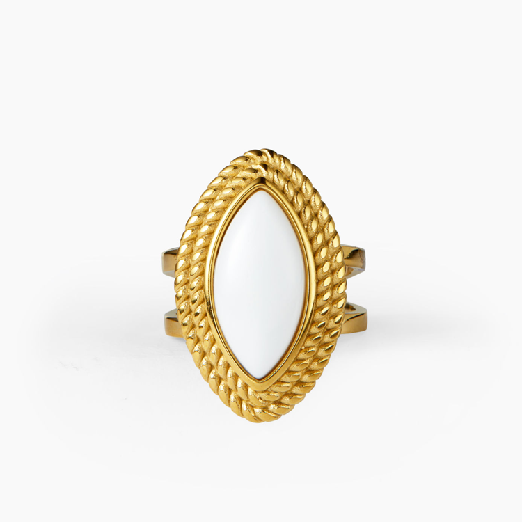Ora White Stone Statement Ring for Women