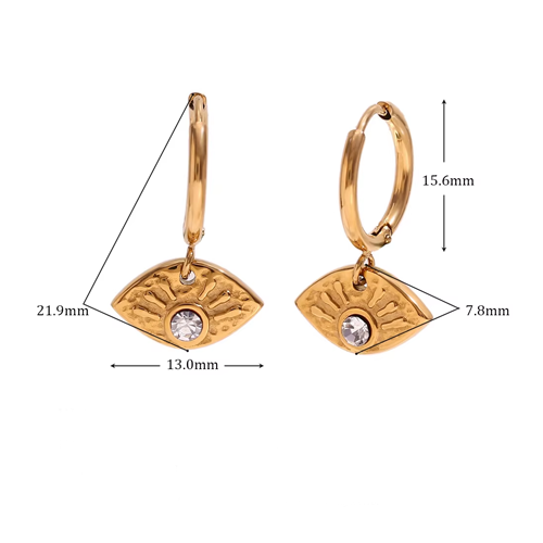 Leona Gold Eye Charm Earrings