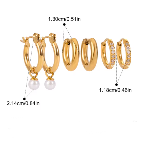 Nora Gold Hoop Earring Set