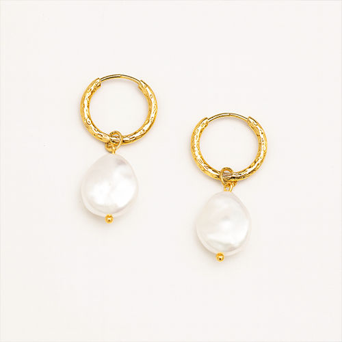 Talia Gold Pearl Drop Earrings for Women