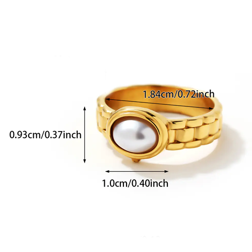 Diana Gold Pearl Fashion Ring