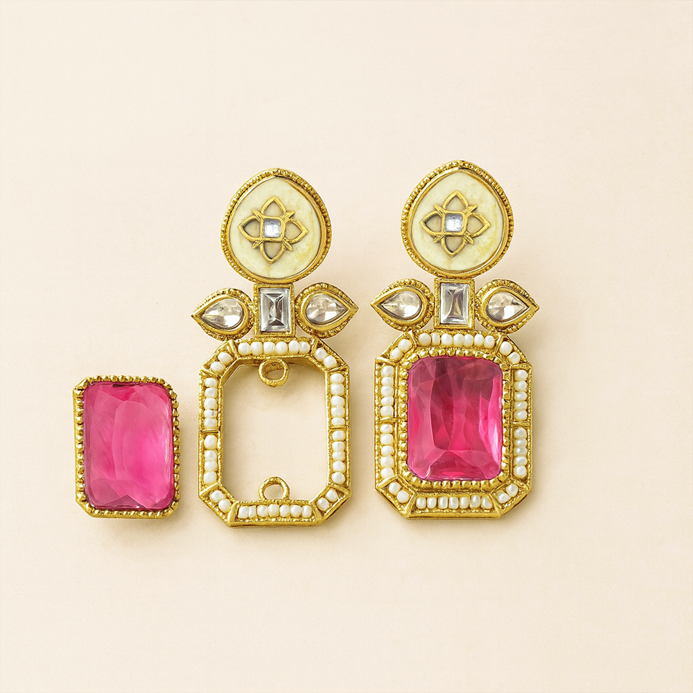 Royal Interchangeable Kundan Earrings