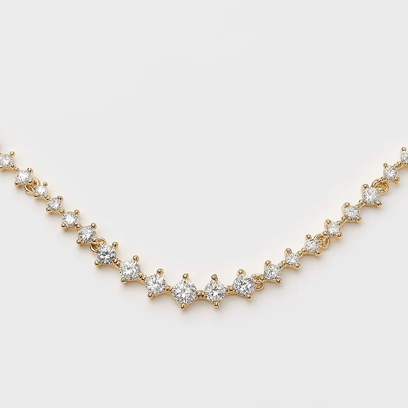 Nayla Double-layered Zircon Necklace