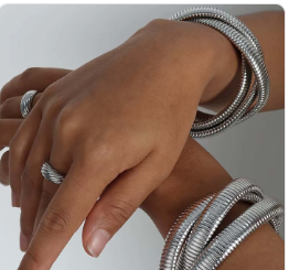 Helix Coil Cuff Bracelet