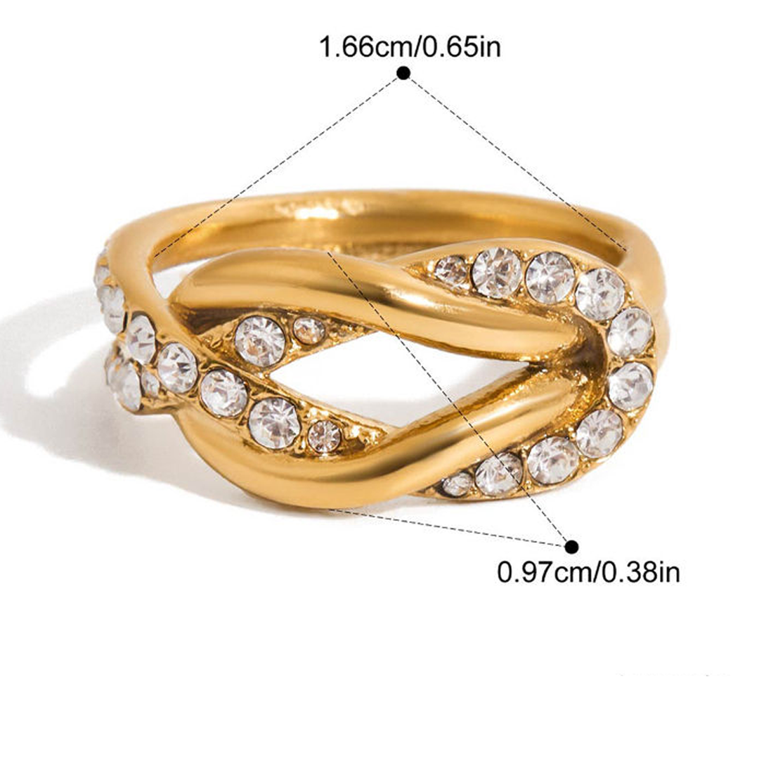 Elira Twist CZ Band Ring For Women