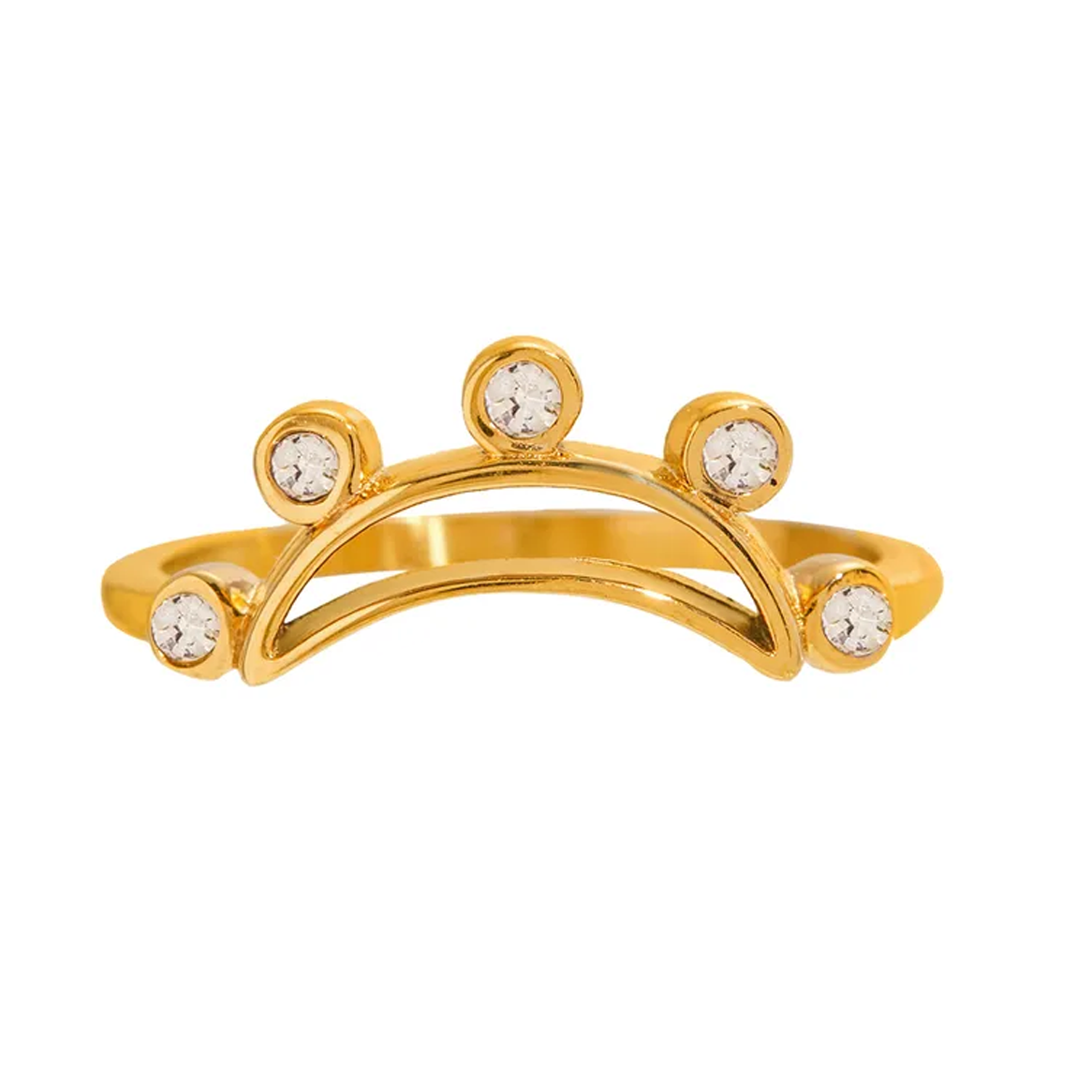 Zaria Crown Gold Ring