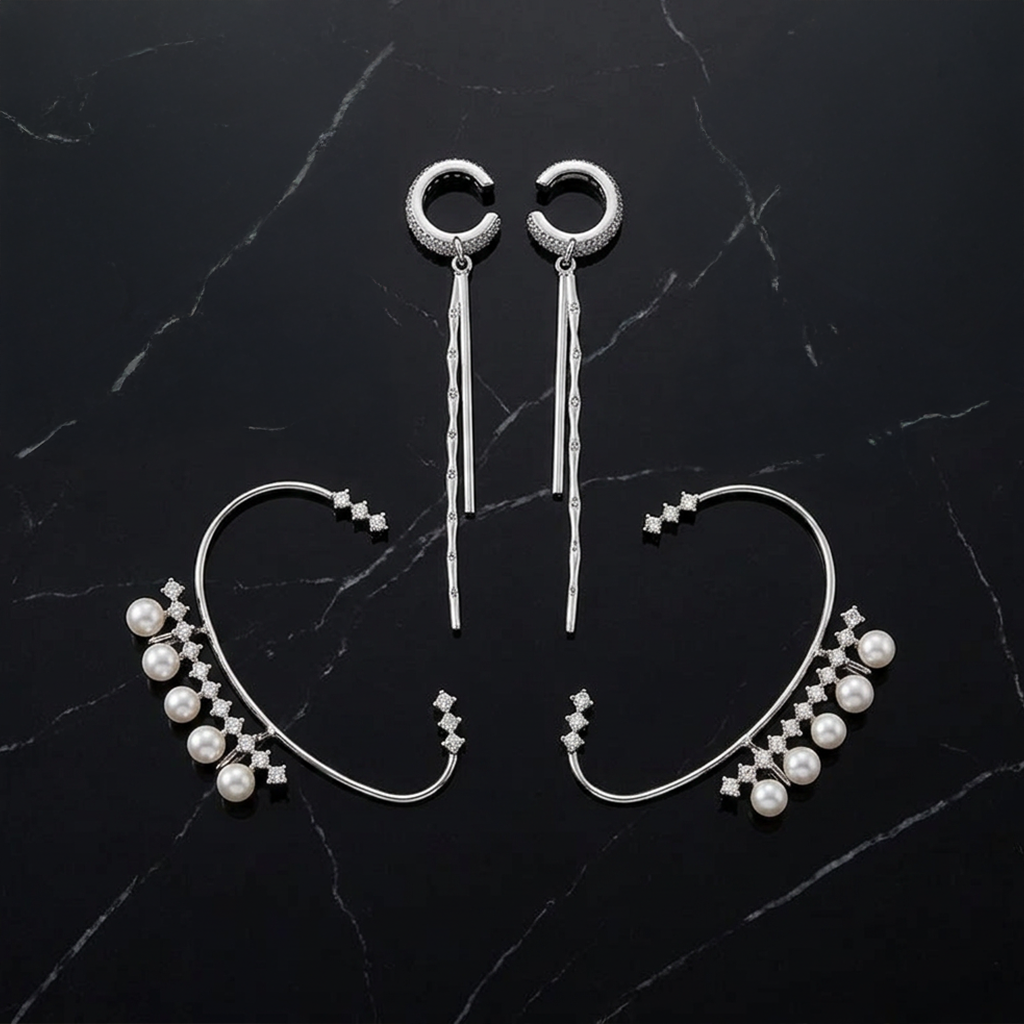 Diana pearl ear cuff Earrings For Women